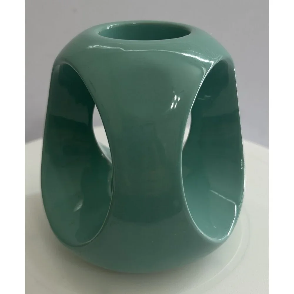 Vintage 99 INTL Lucky Bamboo Turquoise Vase Holder - Vase Not Included - Picture 6 of 8